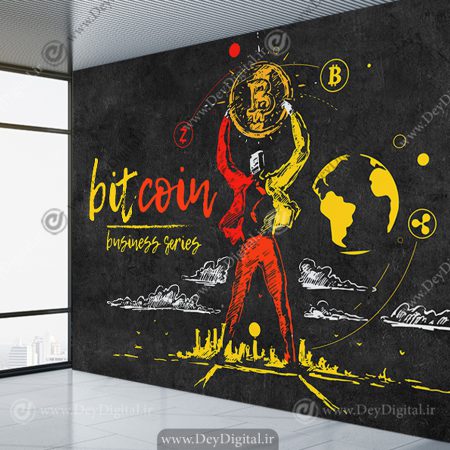 پوستر دیواری گرافیکی برای ارز دیجیتال