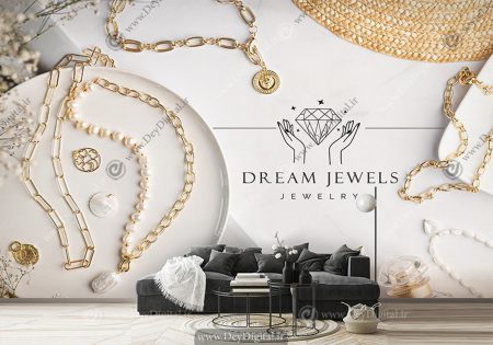 پوستر دیواری سه بعدی طلا فروشی
