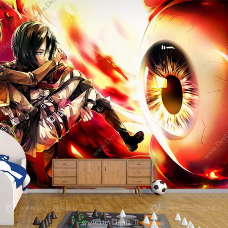 پوستر دیواری سه بعدی انیمه اتک آن تایتان