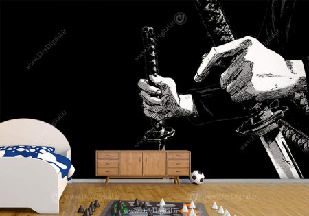 پوستر دیواری گنگ و خفن زمینه مشکی انیمه حماسه وینلند