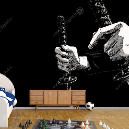 پوستر دیواری گنگ و خفن زمینه مشکی انیمه حماسه وینلند