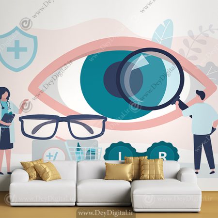 پوستر دیواری سه بعدی مطب متخصص چشم پزشکی