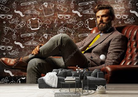پوستر سه بعدی طرح مدلینگ آقا برای بوتیک مرد