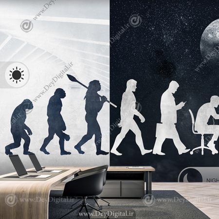 پوستر دیواری مفهومی موبایل فروشی رنگ سیاه و سفید
