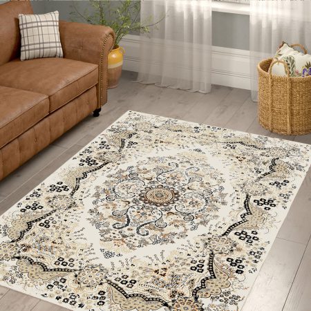 فرشینه چاپی سنتی با طرح و نقش ظریف