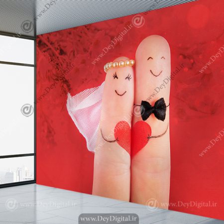 پوستر دیواری فانتزی طرح عاشقانه برای مزون عروس