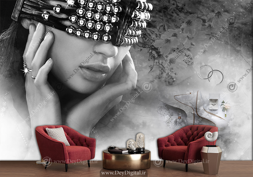 پوستر دواری سه بعدی برای مزون عروس