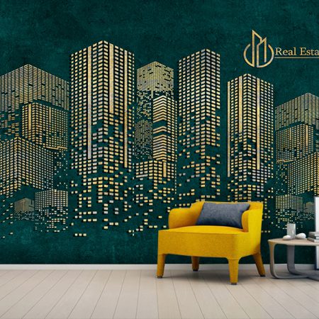 کاغذ دیواری سه بعدی شیک برای مشاور املاک