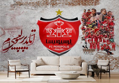 پوستر سه بعدی مدل جدید طرح فوتبالی پرسپولیس