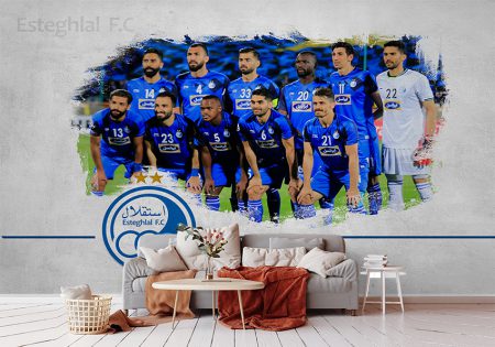 پوستر دیواری سه بعدی تیم فوتبال باشگاه استقلال