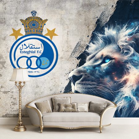 پوستر کاغذ دیواری سه بعدی طرح تیم فوتبال استقلال