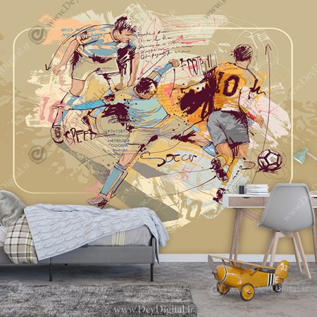 پوستر کاغذ دیواری فوتبالی پسرانه
