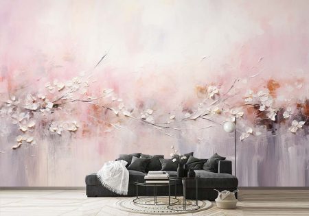 کاغذ دیواری دخترانه ساده و شیک برای اتاق