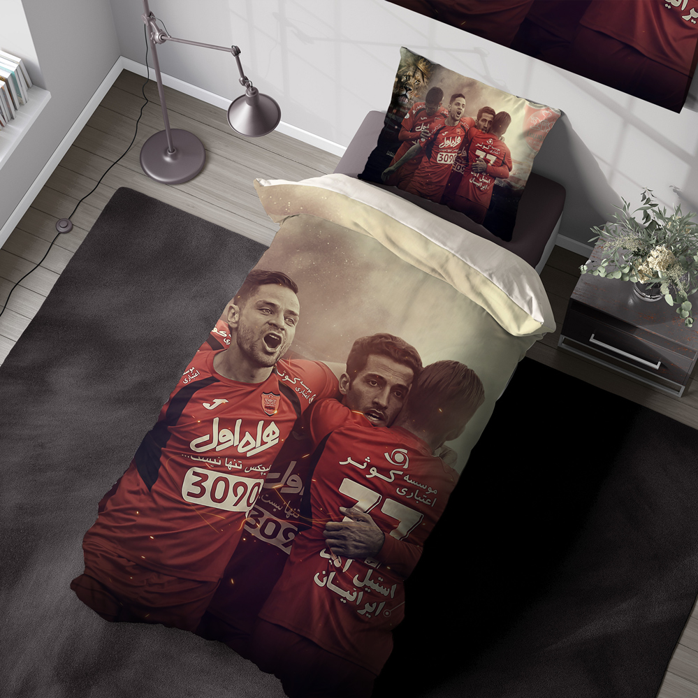 ست روتختی پسرانه فوتبالی طرح پرسپولیس