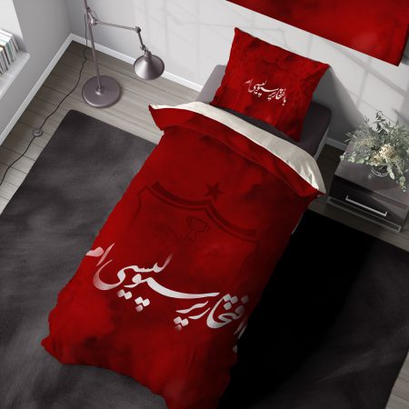 روتختی پسرانه فوتبالی طرح پرسپولیس زمینه قرمز تیره