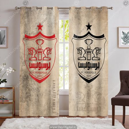 پرده پانچی ساده و شیک پرسپولیس
