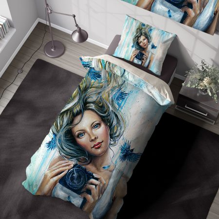 روتختی یک نفره دخترانه طرح اسپرت هنری چهره