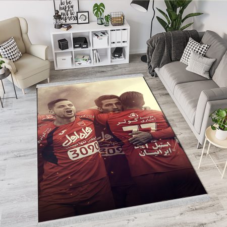 فرشینه چاپی اتاق نوجوان طرح بازیکنان پرسپولیس