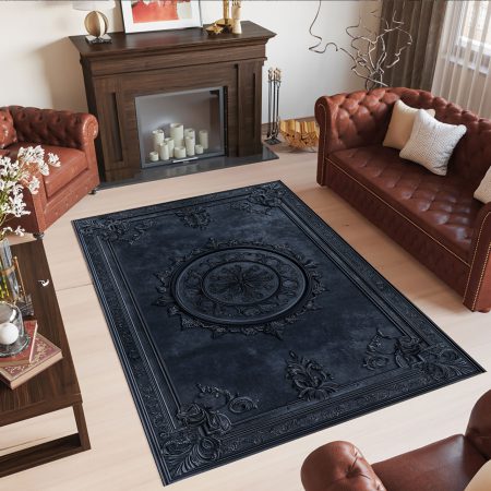 فرشینه سنتی طرح گچبری تیره
