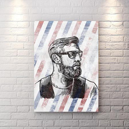 تابلو شاسی آرایشگاه مردانه