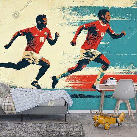 پوستر دیواری فوتبالی طرح بازیکنان فوبتال