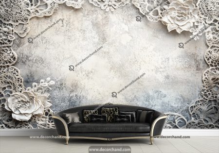 پوستر دیواری سه بعدی گچبری برای پذیرایی