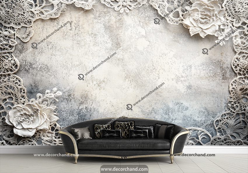 پوستر دیواری سه بعدی گچبری برای پذیرایی