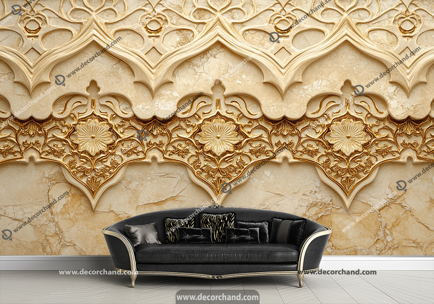 پوستر سه بعدی گچبری طرح کلاسیک HQ-3127