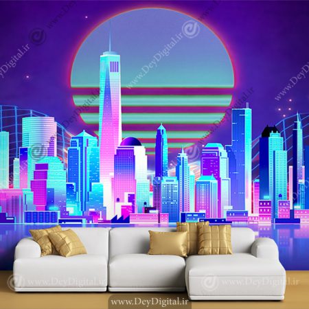 پوستر دیواری املاک طرح آسمان خراش