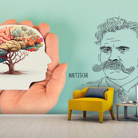 پوستر دیواری مشاوره و روانشناسی طرح نقاشی نیچه