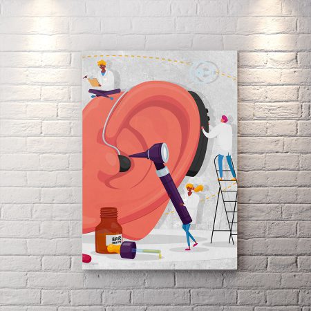 تابلو شاسی برای مطب دکتر شنوایی سنجی