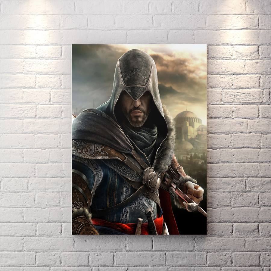 تابلو دیواری گیم طرح بازی assassin's creed با تم تیره