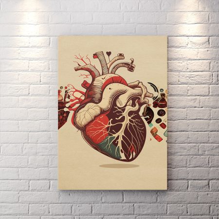 تابلو شاسی طرح قلب و عروق برای مطب