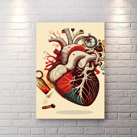 تابلو شاسی پزشکی طرح قلب برای مطب دکتر