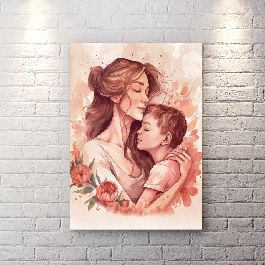تابلو دکوراتیو طرح مادر و فرزند برای کلینیک بارداری