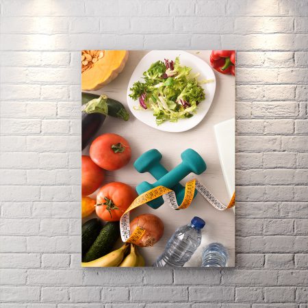 تابلو دیواری دکوراتیو طرح رژیم غذایی و تندرستی