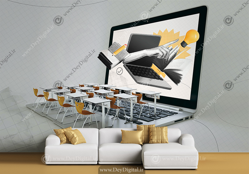 کاغذ دیواری سه بعدی امنیت شبکه