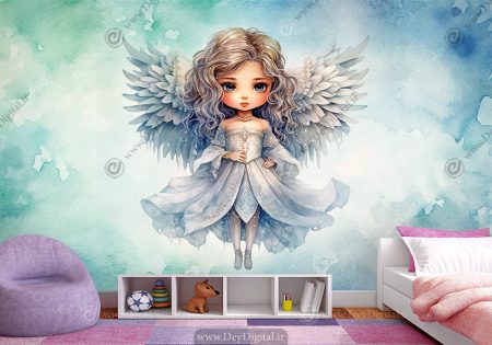 کاغذ دیواری سه بعدی اتاق دخترانه طرح پرنسسی عروسکی
