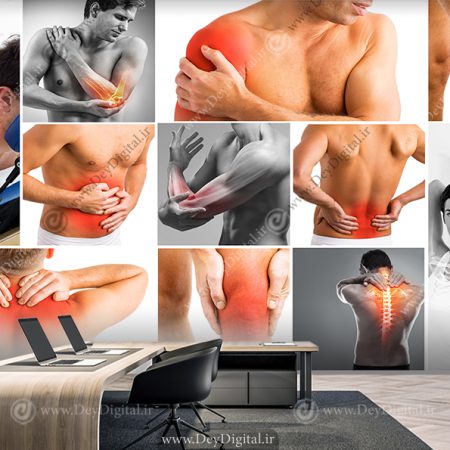 کاغذ دیواری سه بعدی برای مرکز فیزیو تراپی