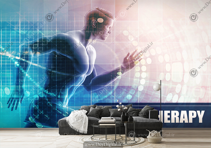 پوستر سه بعدی برای مرکز فیزیوتراپی
