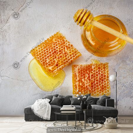 کاغذ دیواری سه بعدی برای عسل فروشی
