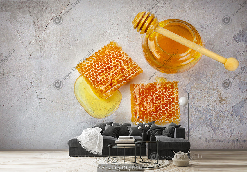کاغذ دیواری سه بعدی برای عسل فروشی