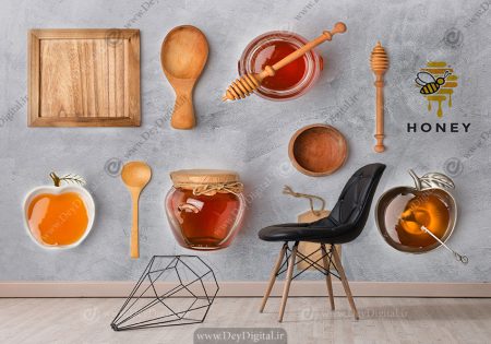 وستر سه بعدی طرح عسل طبیعی