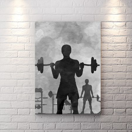 تابلو شاسی باشگاه بدنسازی طرح وکتوری