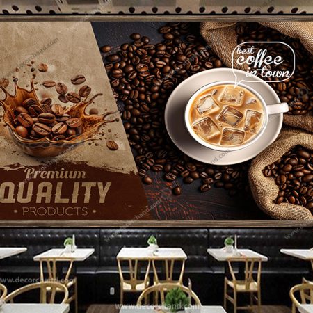 پوستر دیواری سه بعدی برای کافی شاپ
