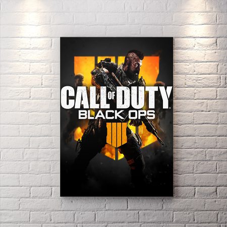 تابلو گیمینگ طرح بازی call of duty با تم زرد و مشکی
