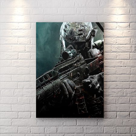 تابلو شاسی گیمینگ طرح call of duty با تم تیره