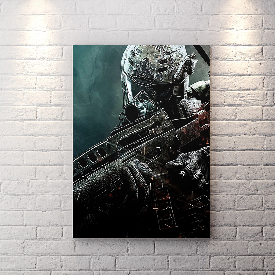 تابلو شاسی گیمینگ طرح call of duty با تم تیره