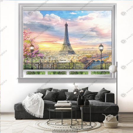 پرده شید طرح برج ایفل برای املاک