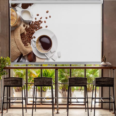 پرده شید بذای کافی شاپ